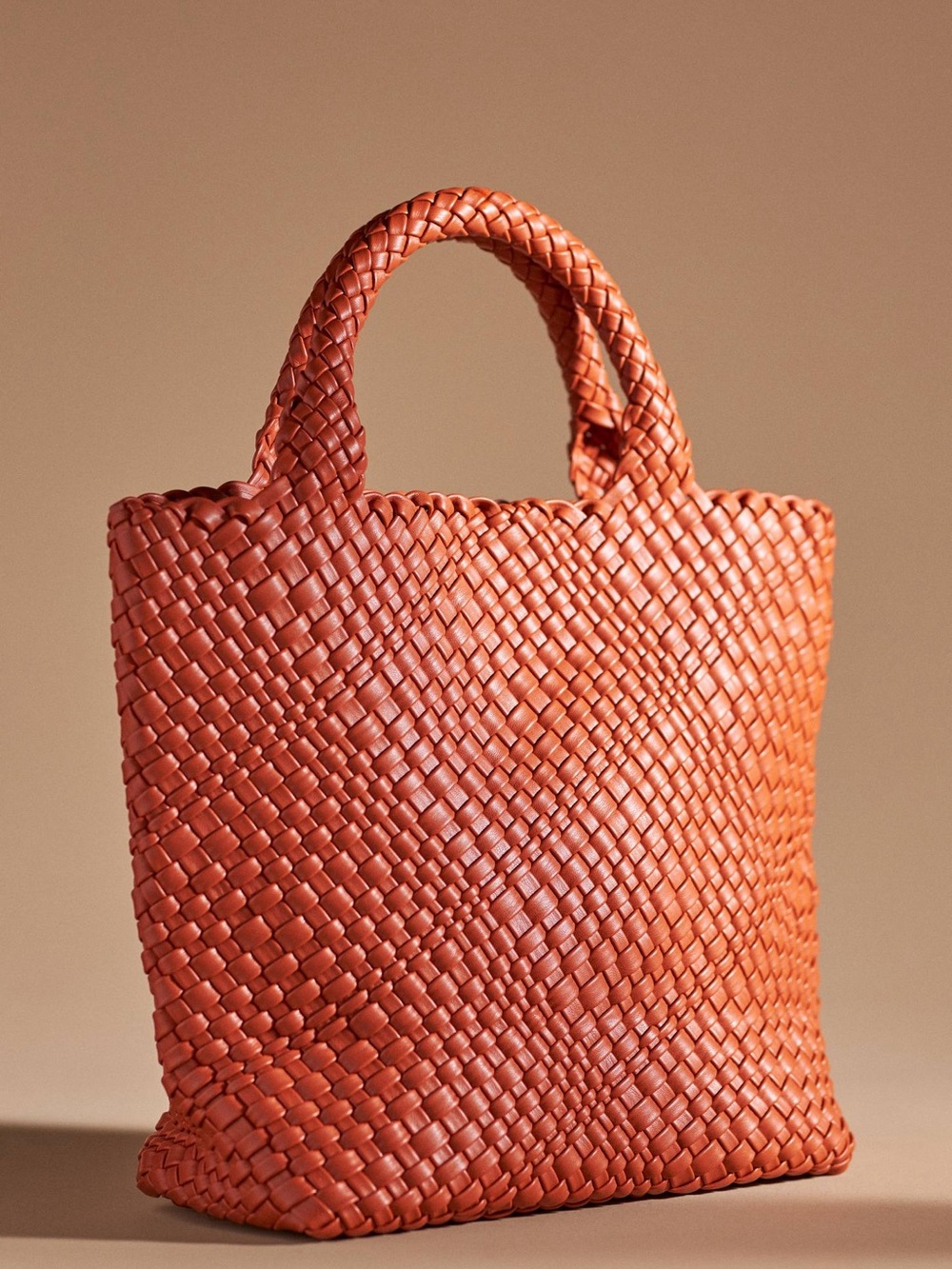 By Anthropologie woven faux leather tote